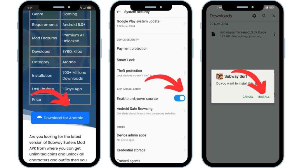 Subway Surfers Installation Steps
